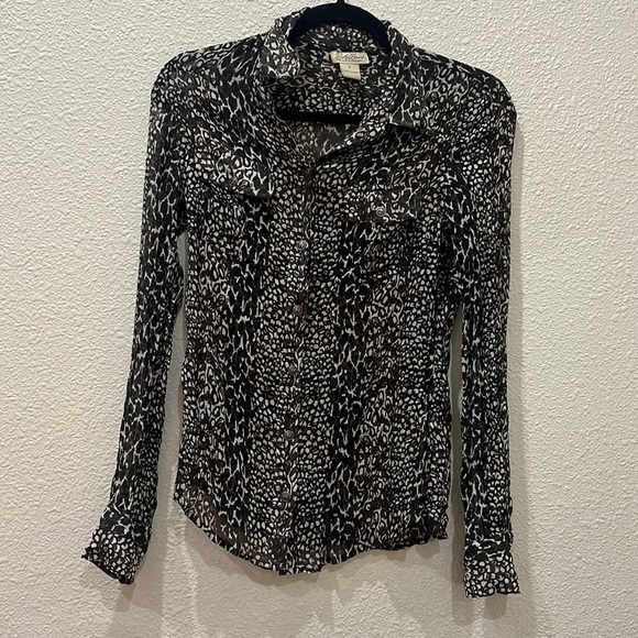 Lucky Brand Animal Print Blouse - Picture 1 of 3